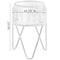 Vintiquewise Silver Galvanized Metal Ice Bucket Beverage Cooler Tub with Stand, Medium QI004439.M - alternate 4